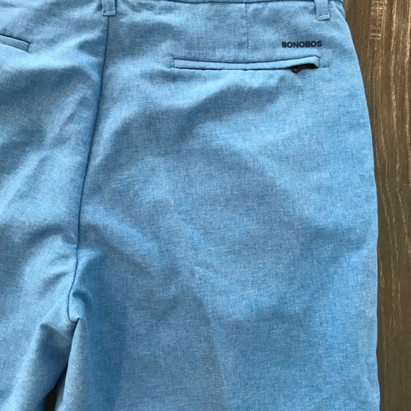 Bonobos Blue Flat Front Men Shorts - Picture 6 of 6